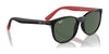 Ray-Ban RJ9079S Sunglasses | Size 49 / Black On Red №713171 / Dark Green (3N 14.3%)