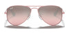 Ray-Ban JUNIOR AVIATOR RJ9506S Sunglasses / Arista Gold №223/6R / Green Mirror (3N 12.1%) / Size 52