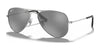 Ray-Ban JUNIOR AVIATOR RJ9506S Sunglasses / Silver №212/6G / Grey/Silver (3N 11.2%) / Size 50