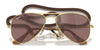 Ray-Ban JUNIOR AVIATOR RJ9506S Sunglasses / Arista Gold №223/6R / Green Mirror (3N 12.1%) / Size 52