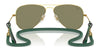 Ray-Ban JUNIOR AVIATOR RJ9506S Sunglasses / Arista Gold №223/6R / Green Mirror (3N 12.1%) / Size 52