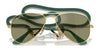 Ray-Ban JUNIOR AVIATOR RJ9506S Sunglasses / Arista Gold №223/6R / Green Mirror (3N 12.1%) / Size 52