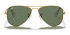 Ray-Ban JUNIOR AVIATOR RJ9506S Sunglasses / Arista Gold №223/6R / Green Mirror (3N 12.1%) / Size 52