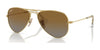 Ray-Ban JUNIOR AVIATOR RJ9506S Sunglasses / Arista Gold №223/T5 / Brown (Polarized) (3P 14%) / Size 50