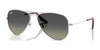 Ray-Ban JUNIOR AVIATOR RJ9506S Sunglasses / Silver №302/11 / Grey Gradient (2N 22.8%) / Size 50