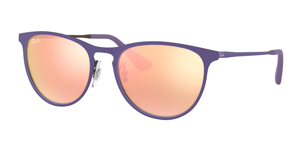 Ray-Ban JUNIOR ERIKA METAL RJ9538S Sunglasses | Size 50 / Violet On Brown №252/2Y / Pink (3N 17%)