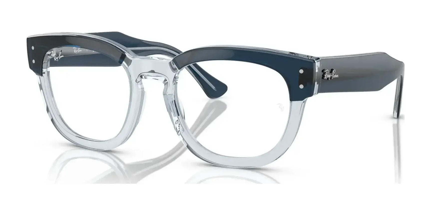 Ray-Ban MEGA HAWKEYE RX0298V Eyeglasses Blue On Transparent Blue Ray-Ban MEGA HAWKEYE RX0298V Eyeglasses Blue On Transparent Blue