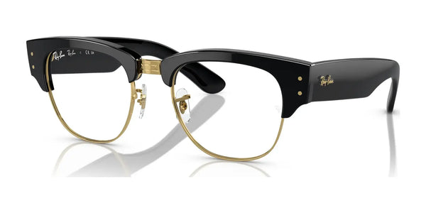 Ray-Ban MEGA CLUBMASTER RX0316V Eyeglasses | Size 50 / Black On Gold №2000