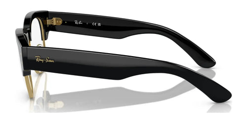 Ray-Ban MEGA CLUBMASTER RX0316V Eyeglasses / Size 50 / Black On Gold №2000