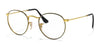 Ray-Ban ROUND METAL RX3447V Eyeglasses / Black On Gold №2991 / Size 47