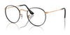 Ray-Ban ROUND METAL RX3447V Eyeglasses / Black On Rose Gold №3173 / Size 47