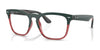 Ray-Ban STEVE RX4487VF Eyeglasses | Size 54 / Dark Green On Transparent Light Red №8194