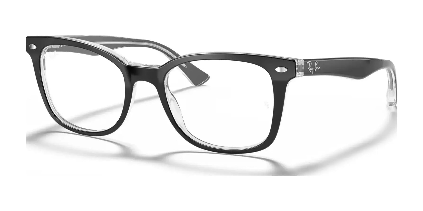 Ray-Ban RX5285 Eyeglasses Black On Transparent Ray-Ban RX5285 Eyeglasses Black On Transparent