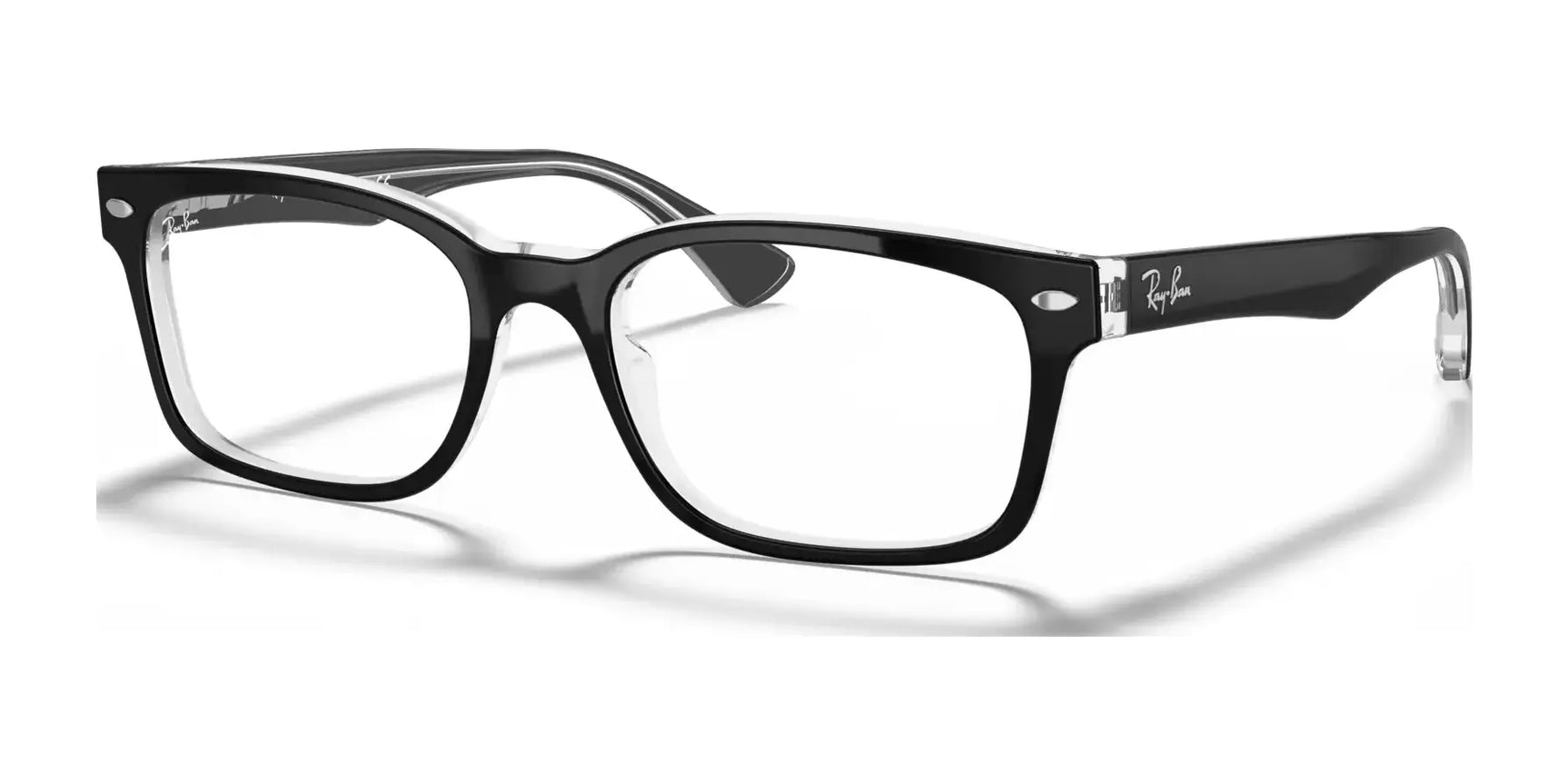 Ray-Ban RX5286 Eyeglasses Black On Transparent Ray-Ban RX5286 Eyeglasses Black On Transparent