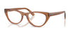 Ray-Ban RX5449D Eyeglasses | Size 54 / Transparent Brown №8201