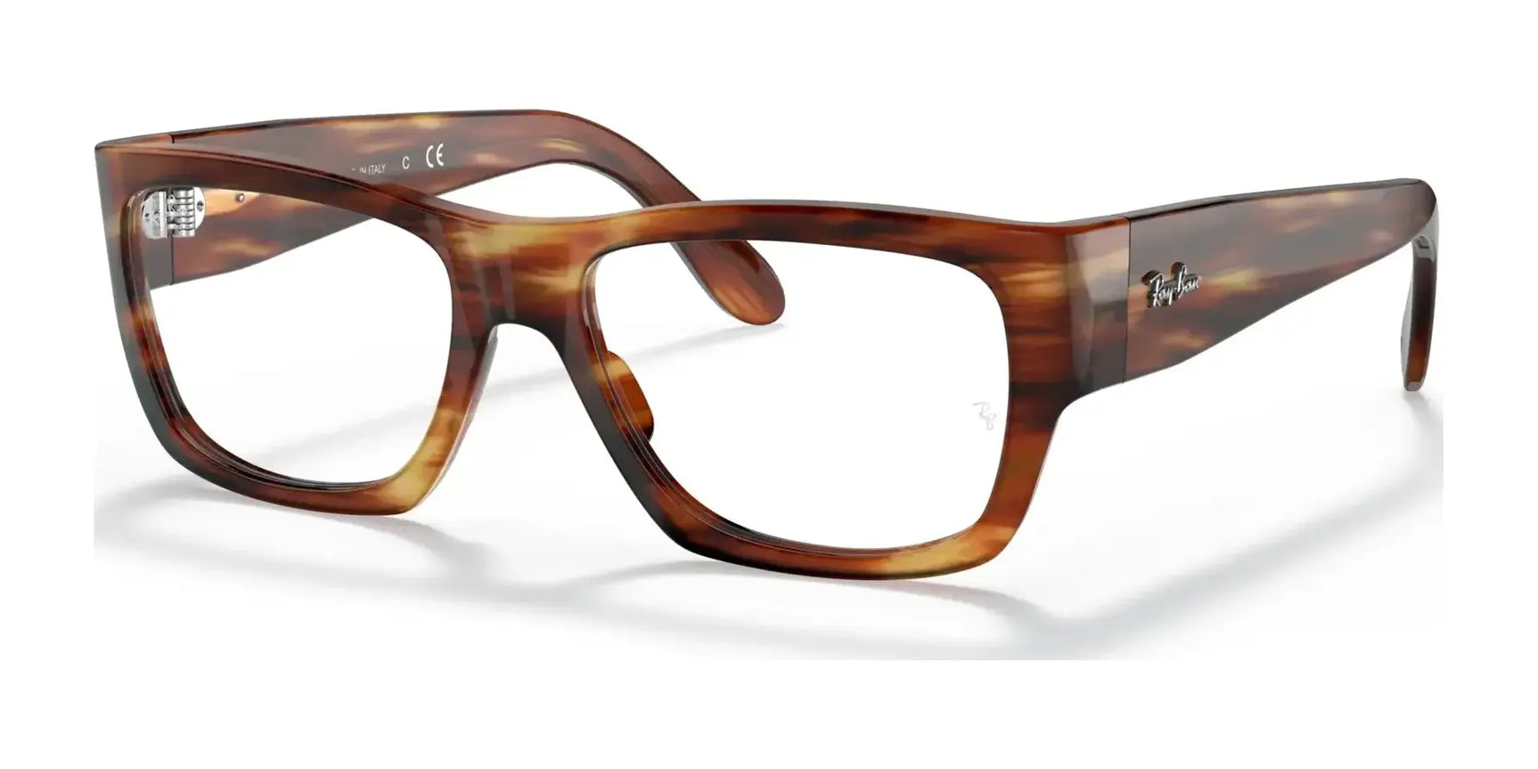 Ray-Ban NOMAD WAYFARER RX5487 Eyeglasses Striped Havana Ray-Ban NOMAD WAYFARER RX5487 Eyeglasses Striped Havana