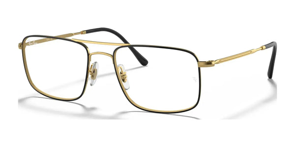 Ray-Ban RX6434 Eyeglasses | Size 55 / Black On Gold №2946