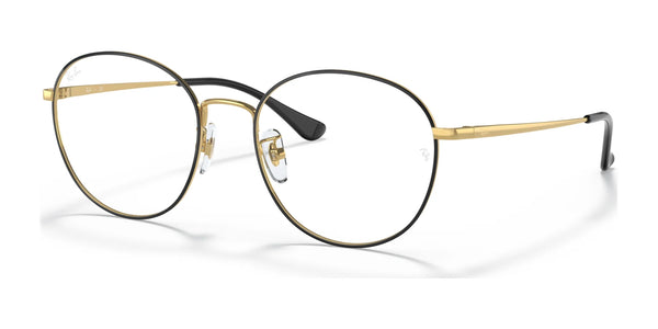 Ray-Ban RX6475D Eyeglasses | Size 55 / Black On Gold №2991