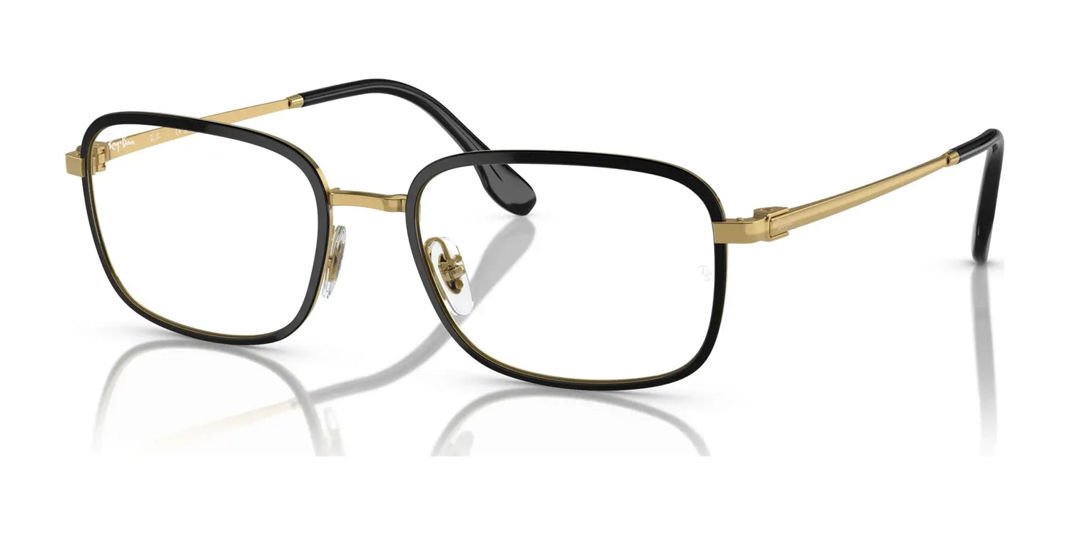Ray-Ban RX6495 Eyeglasses Black On Gold Ray-Ban RX6495 Eyeglasses Black On Gold
