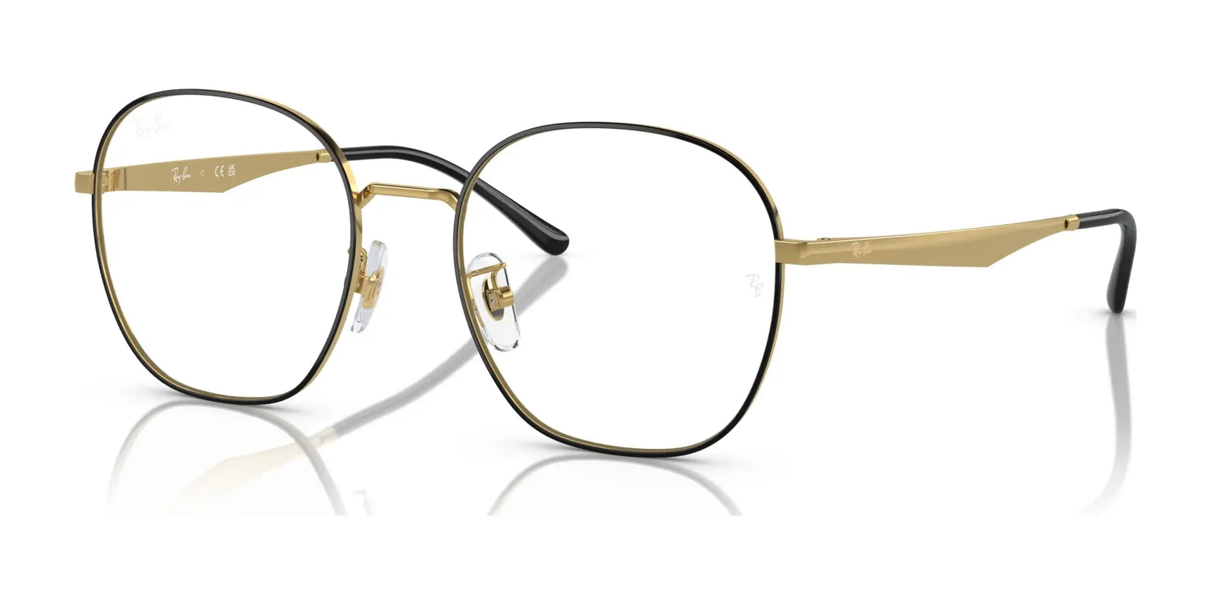 Ray-Ban RX6515D Eyeglasses Black On Gold Ray-Ban RX6515D Eyeglasses Black On Gold