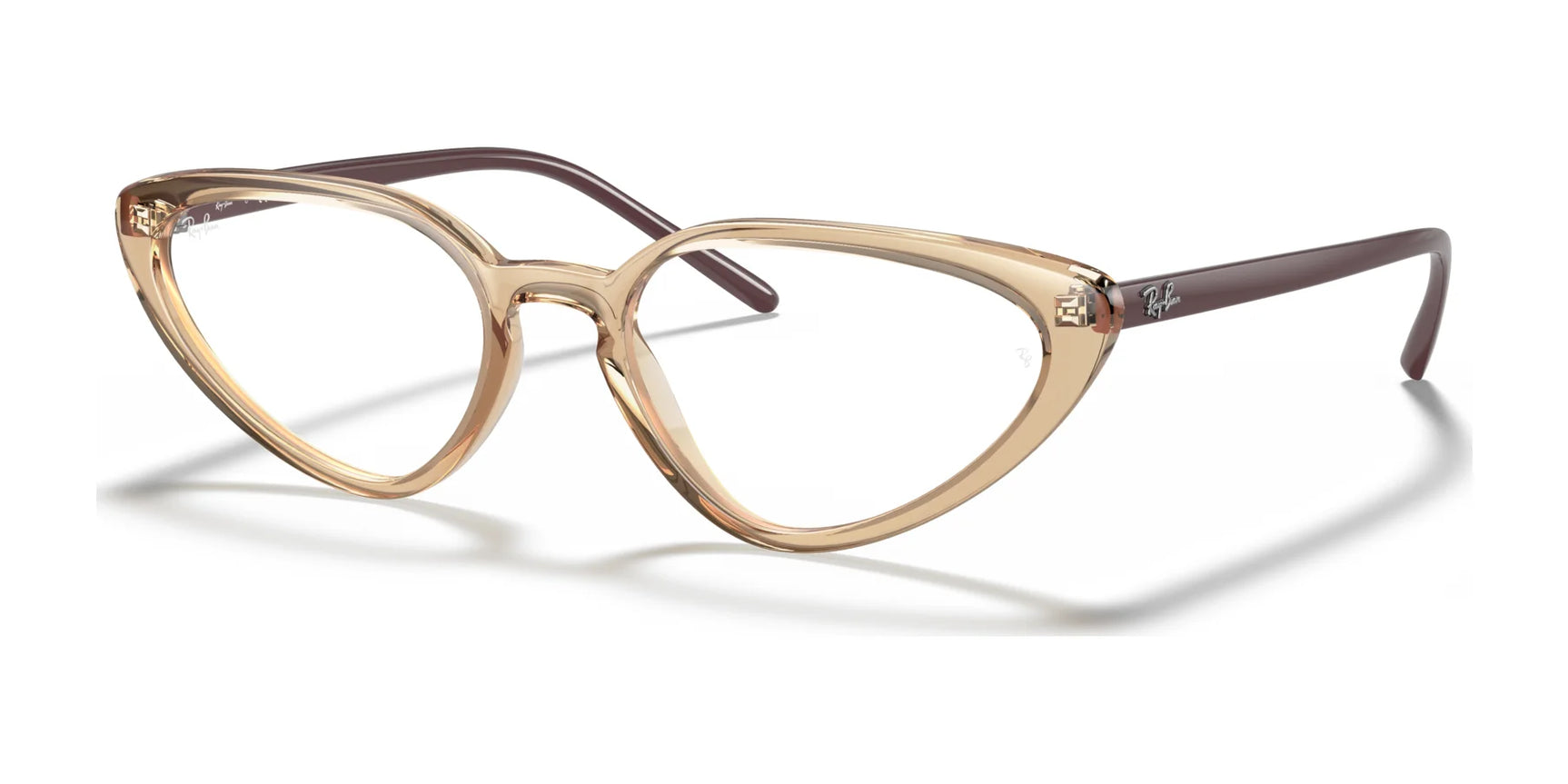 Ray-Ban RX7188 Eyeglasses Transparent Light Brown / Clear Ray-Ban RX7188 Eyeglasses Transparent Light Brown / Clear