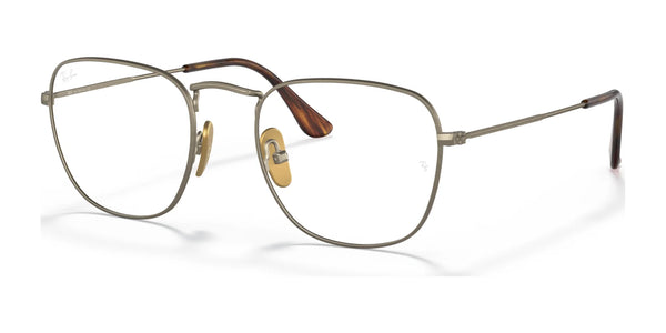 Ray-Ban FRANK RX8157V Eyeglasses | Size 48 / Demigloss Antique Gold №1222 / Clear