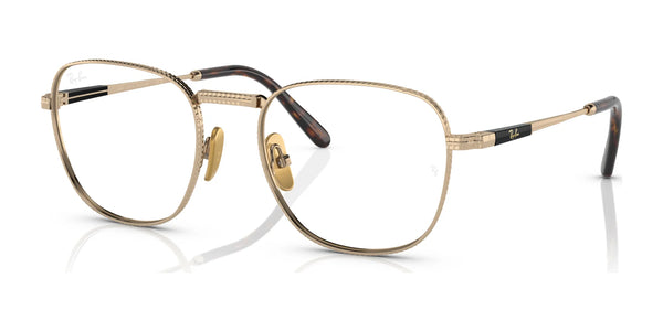 Ray-Ban FRANK TITANIUM RX8258V Eyeglasses | Size 48 / Arista Gold №1220 / Clear