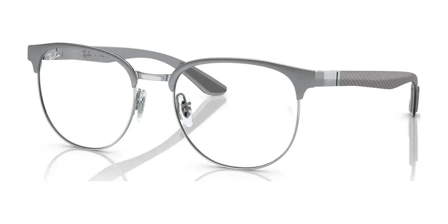Ray-Ban RX8422 Eyeglasses Grey On Silver Ray-Ban RX8422 Eyeglasses Grey On Silver
