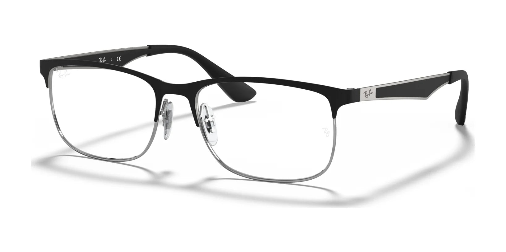 Ray-Ban RY1052 Eyeglasses Matte Black On Silver / Clear Ray-Ban RY1052 Eyeglasses Matte Black On Silver / Clear