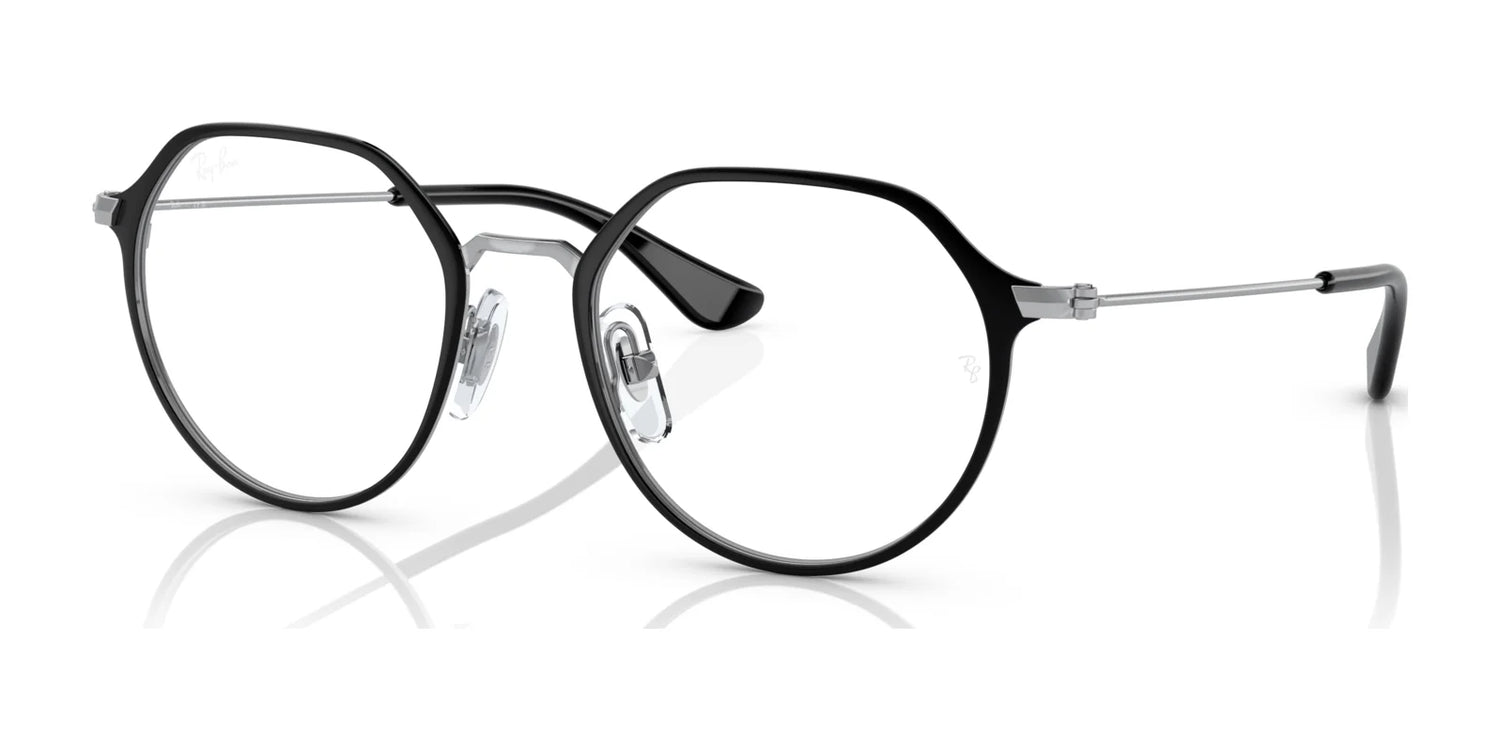Ray-Ban RY1058F Eyeglasses Black On Silver Ray-Ban RY1058F Eyeglasses Black On Silver