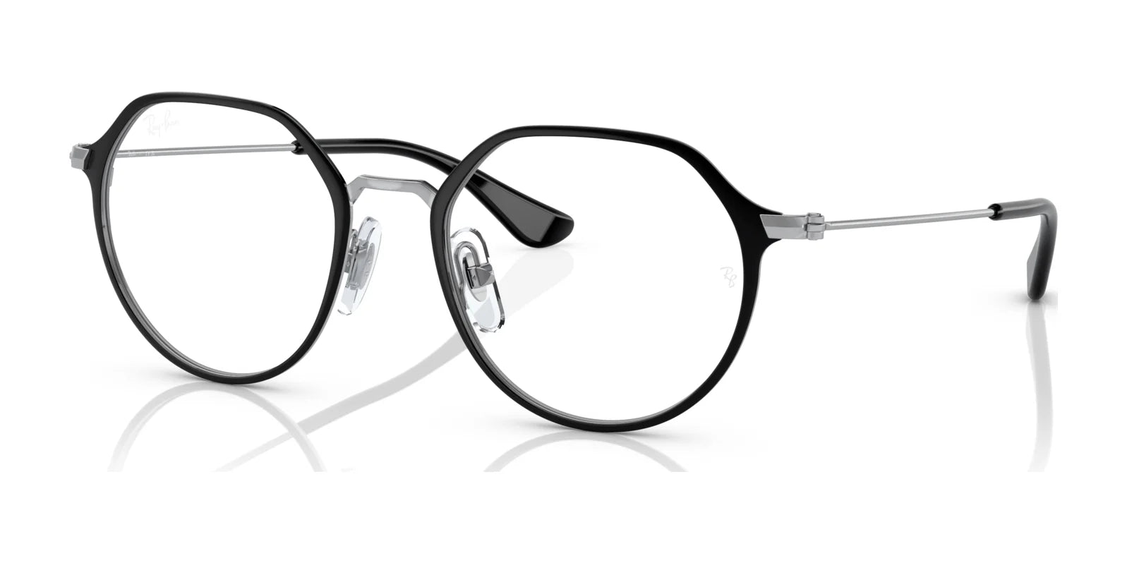 Ray-Ban RY1058F Eyeglasses Black On Silver Ray-Ban RY1058F Eyeglasses Black On Silver