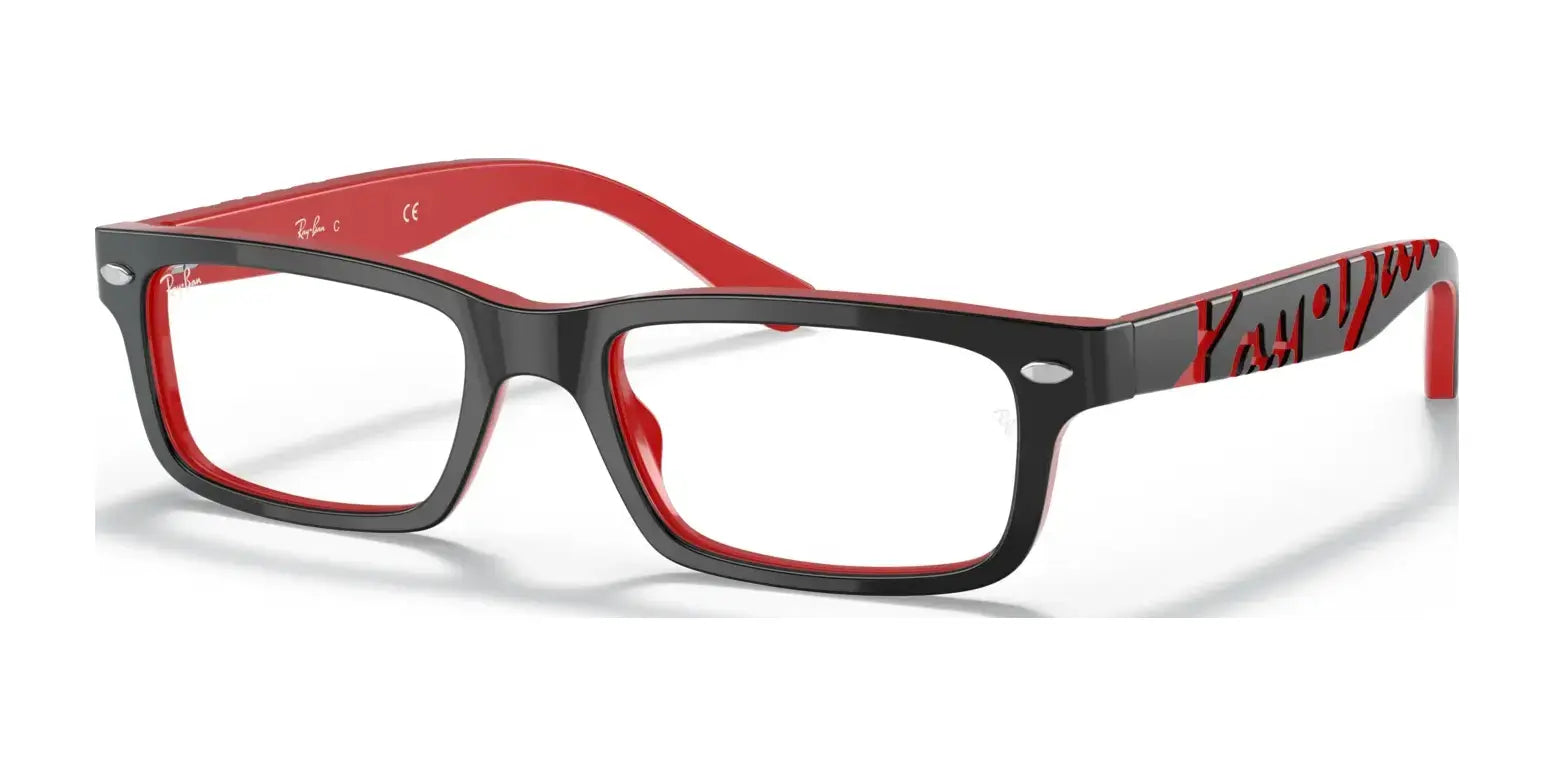 Ray-Ban RY1535 Eyeglasses Black On Red Ray-Ban RY1535 Eyeglasses Black On Red