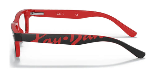 Ray-Ban RY1535 Eyeglasses / Size 48 / Black On Red №3573