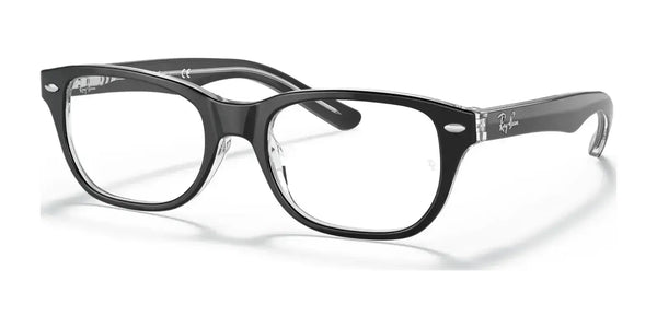 Ray-Ban RY1555 Eyeglasses / Black On Transparent №3529 / Size 46