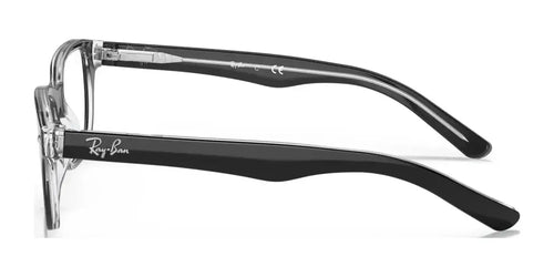 Ray-Ban RY1555 Eyeglasses / Black On Transparent №3529 / Size 46