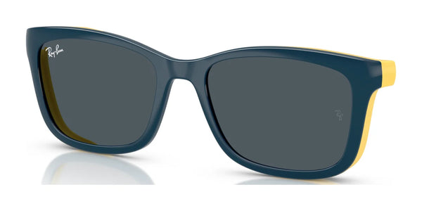 Ray-Ban RY1626DC Clip-On Sunglasses / Blue On Rubber Yellow №393787 / Dark Grey (3N 12.9%) / Size 47