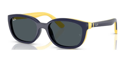 Ray-Ban RY1632FC Clip-On Sunglasses Dark Blue On Rubber Yellow / Dark Grey
