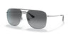 Ray-Ban RB3679D Sunglasses | Size 60 / Silver / Polarized Grey Gradient (3P 13%)
