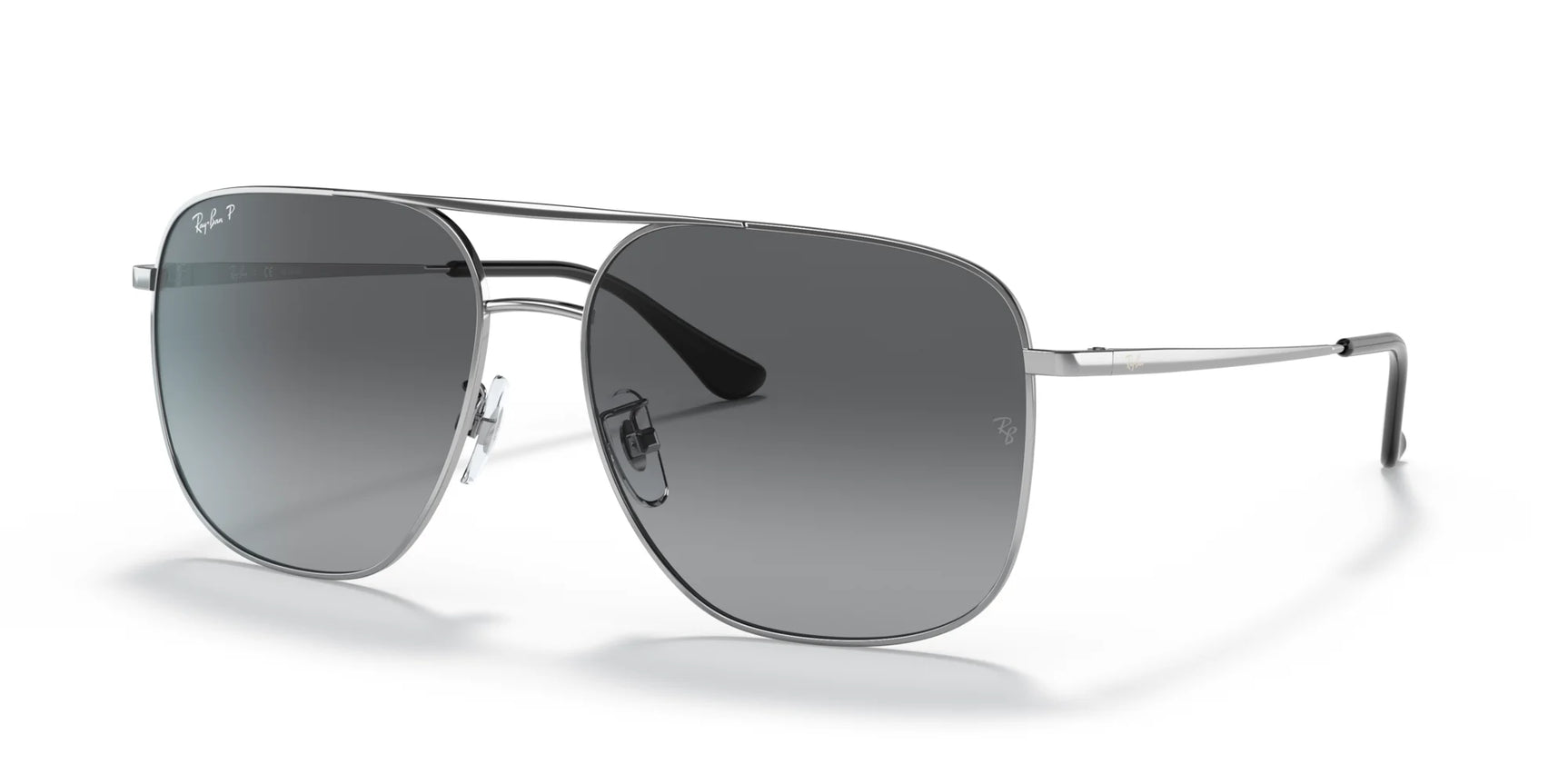 Ray-Ban RB3679D Sunglasses Silver / Polarized Grey Gradient Ray-Ban RB3679D Sunglasses Silver / Polarized Grey Gradient
