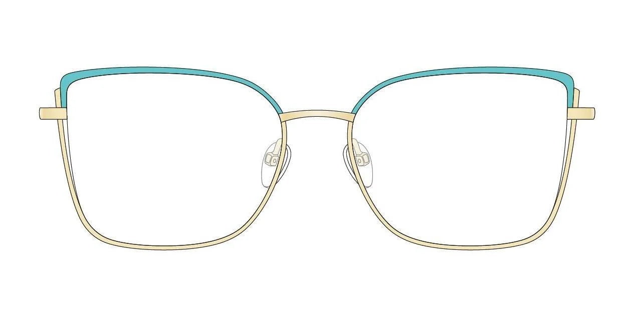 Red Rose GIOVANNA Eyeglasses Aqua Gold Red Rose GIOVANNA Eyeglasses Aqua Gold
