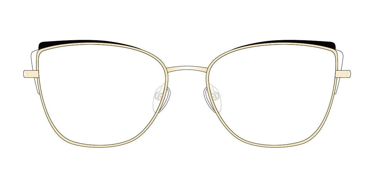 Red Rose MESTRE Eyeglasses Black Gold Red Rose MESTRE Eyeglasses Black Gold