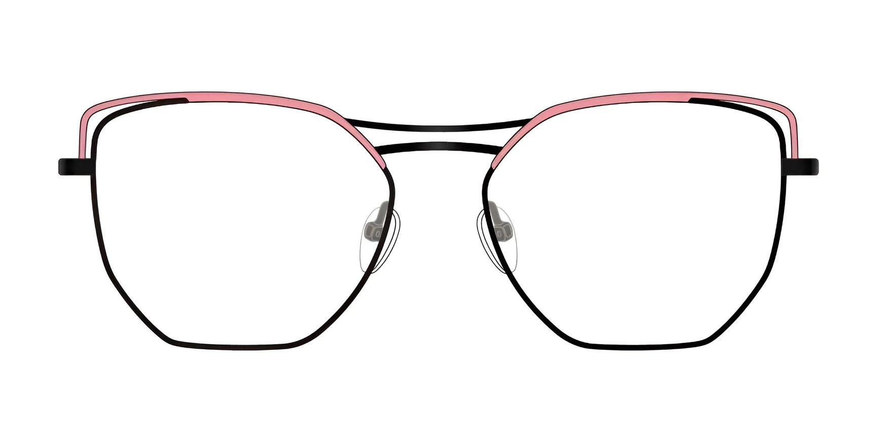 Red Rose ORTONA Eyeglasses Black Coral Red Rose ORTONA Eyeglasses Black Coral