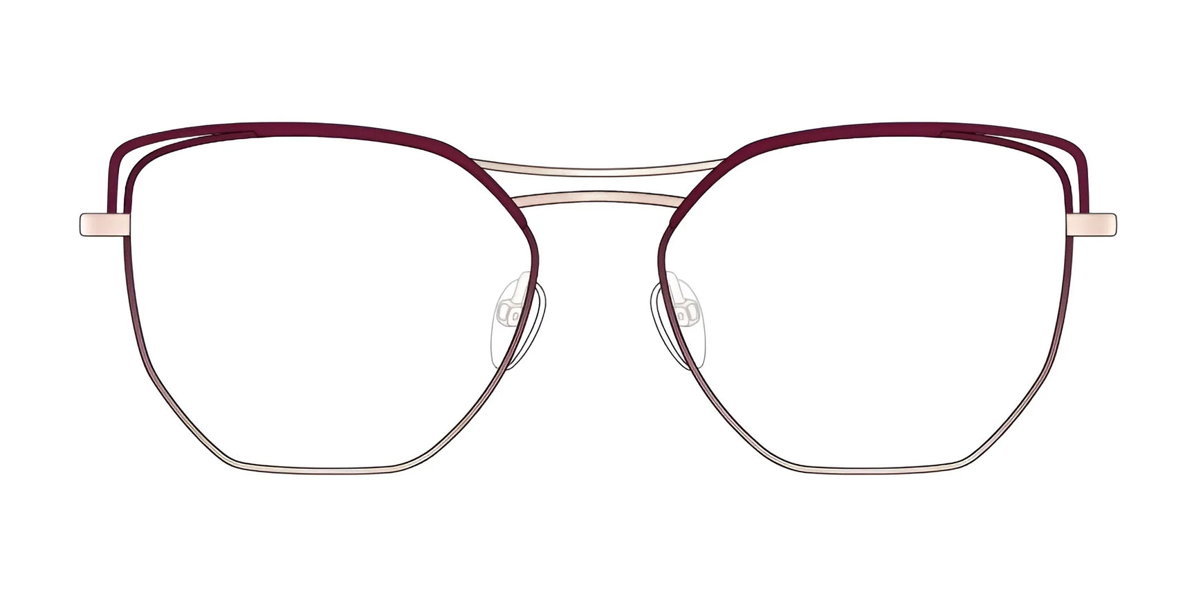 Red Rose ORTONA Eyeglasses Carnation Rose Red Rose ORTONA Eyeglasses Carnation Rose