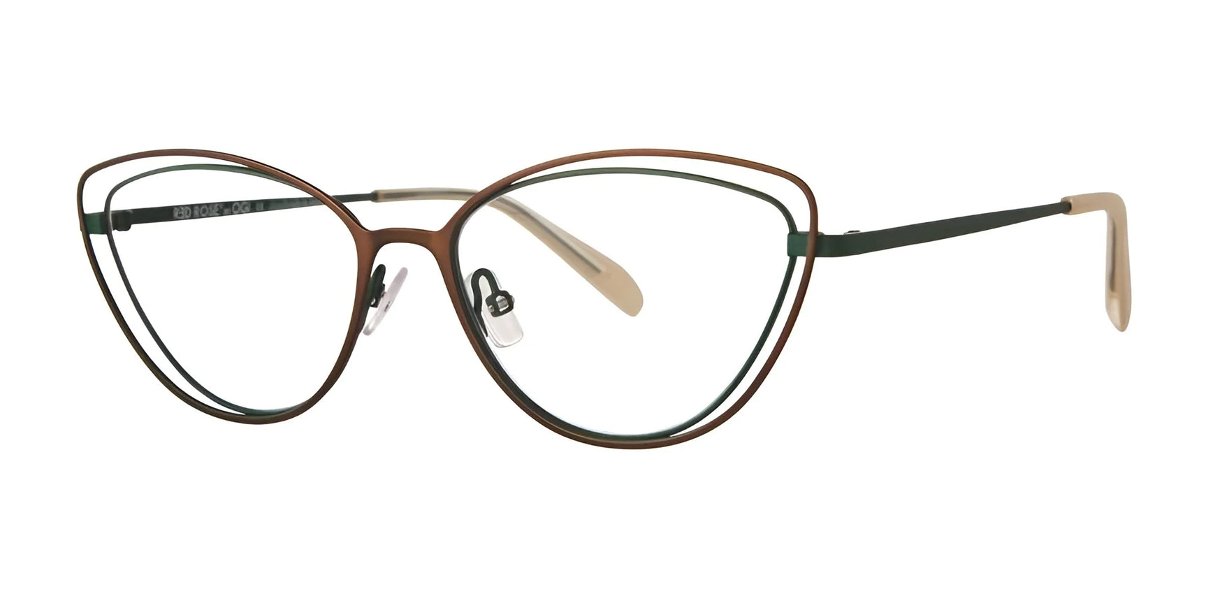 Red Rose VITTORIA Eyeglasses Oak / Green Red Rose VITTORIA Eyeglasses Oak / Green