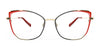 Red Rose COMISO Eyeglasses | Size 53 / Black Red Fade