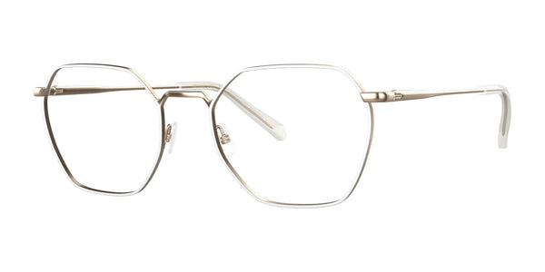 Red Rose RHO Eyeglasses | Size 49 / White Gold