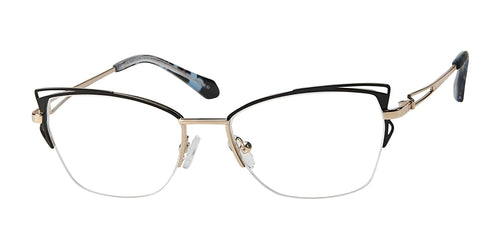 Reflections R808 Eyeglasses / Size 52 / Black / Gold