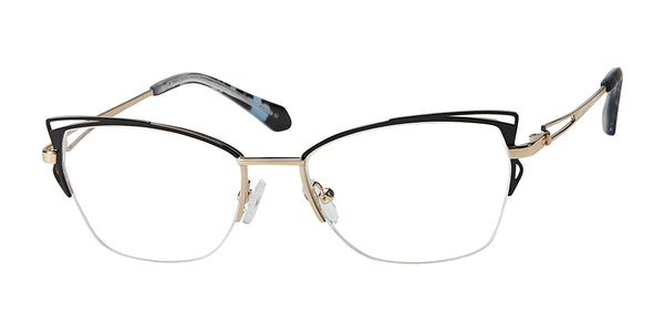 Reflections R808 Eyeglasses | Size 52 / Black/Gold