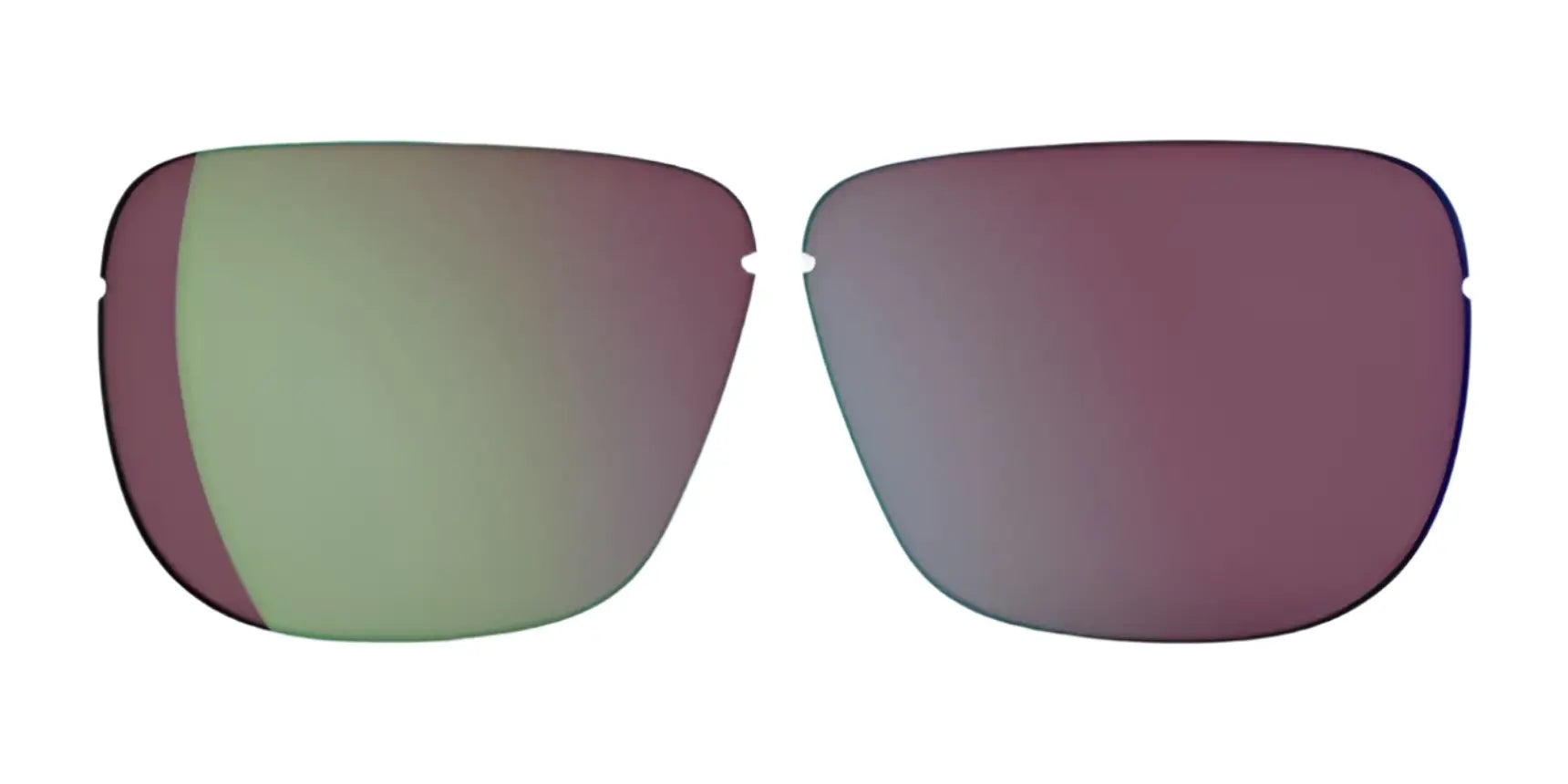 A pair of RE Ranger Classic Lens replacement sunglass lenses by RE Ranger with a greenish-purple tint shown on a white background. A pair of RE Ranger Classic Lens replacement sunglass lenses by RE Ranger with a greenish-purple tint shown on a white background.