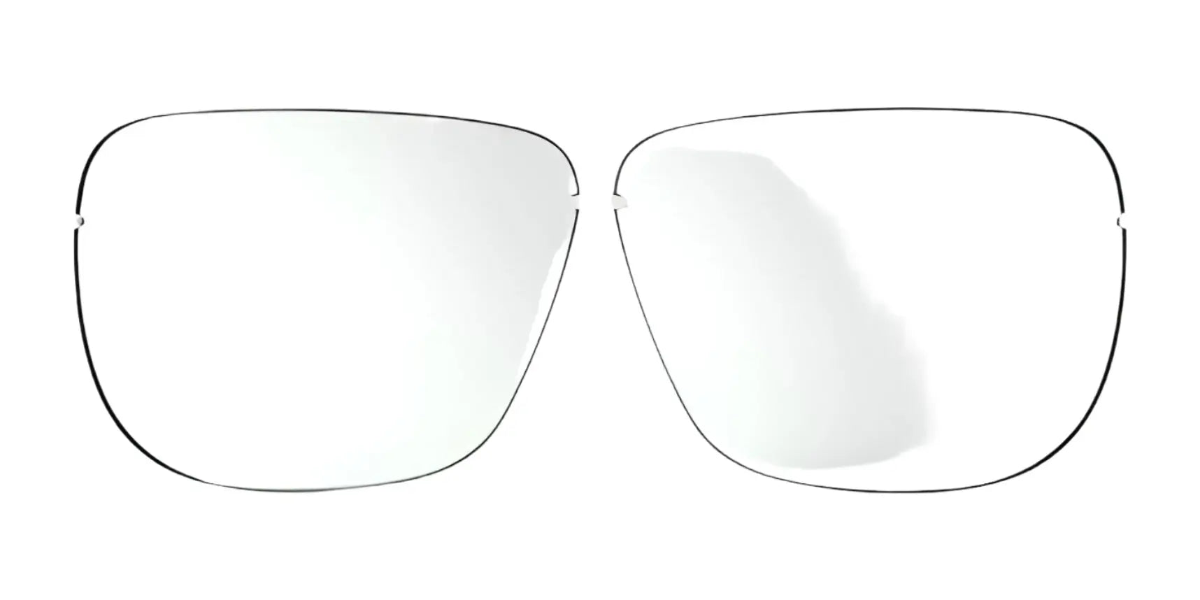 A pair of clear, rimless RE Ranger Classic Lenses by RE Ranger displayed on a white background. A pair of clear, rimless RE Ranger Classic Lenses by RE Ranger displayed on a white background.